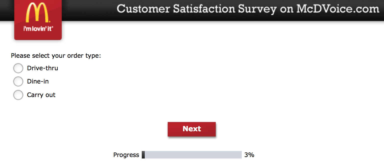 Mcdvoice.com Customer Survey 2