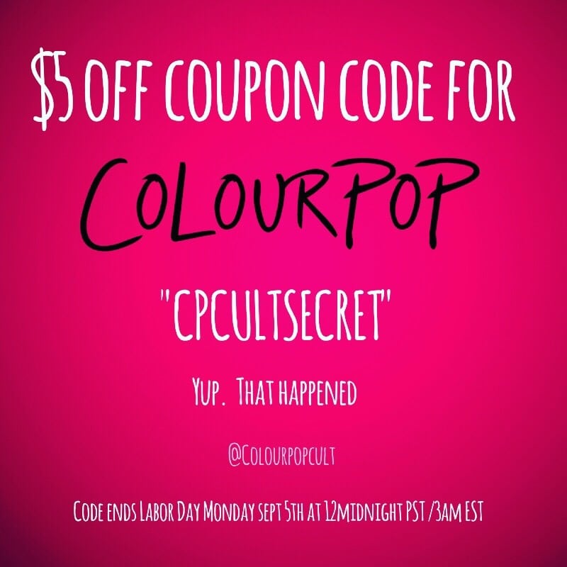 Colourpop Coupon Promo Codes 2019 Feedback Survey Review