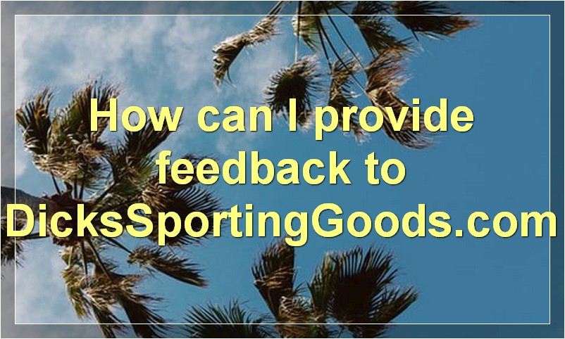 How can I provide feedback to DicksSportingGoods.com