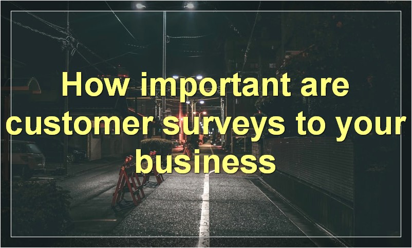 How important are customer surveys to your business