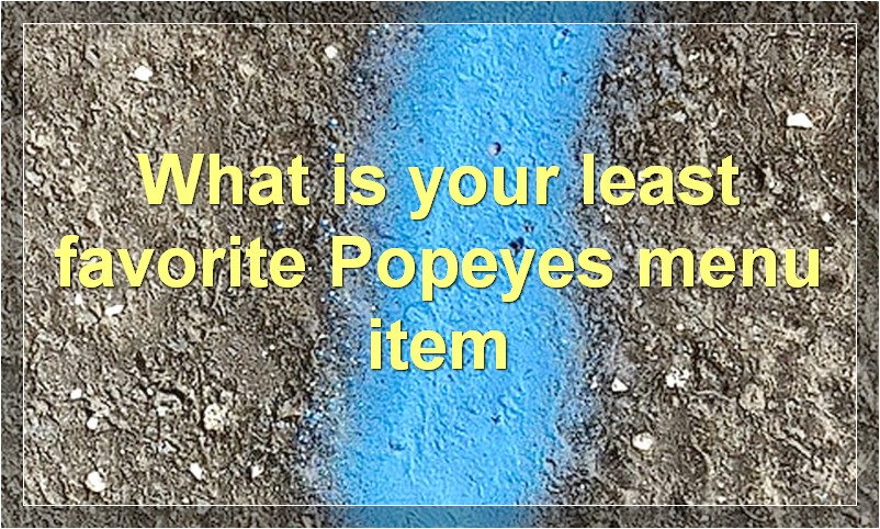 What is your least favorite Popeyes menu item